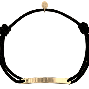Bracelet JULES Doré Plaqué Lissé sur cordon 2mm au choix - Fermoir 35x4mm - 1,62 Gr.