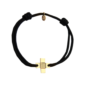 Bracelet CROIX Doré Guilloché collection CHRIS 15mm - 1,8 Gr.