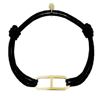 Bracelet Gaby lisse double cordon XL - Vermeil doré