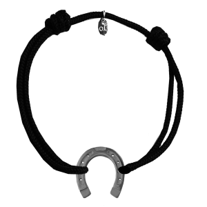 Bracelet Ourasi Noirci  Petit modèle sur cordon 1,2mm au choix - Fermoir 15mm - 1,12 Gr.