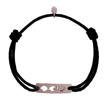Bracelet France sur cordon - Vermeil rose