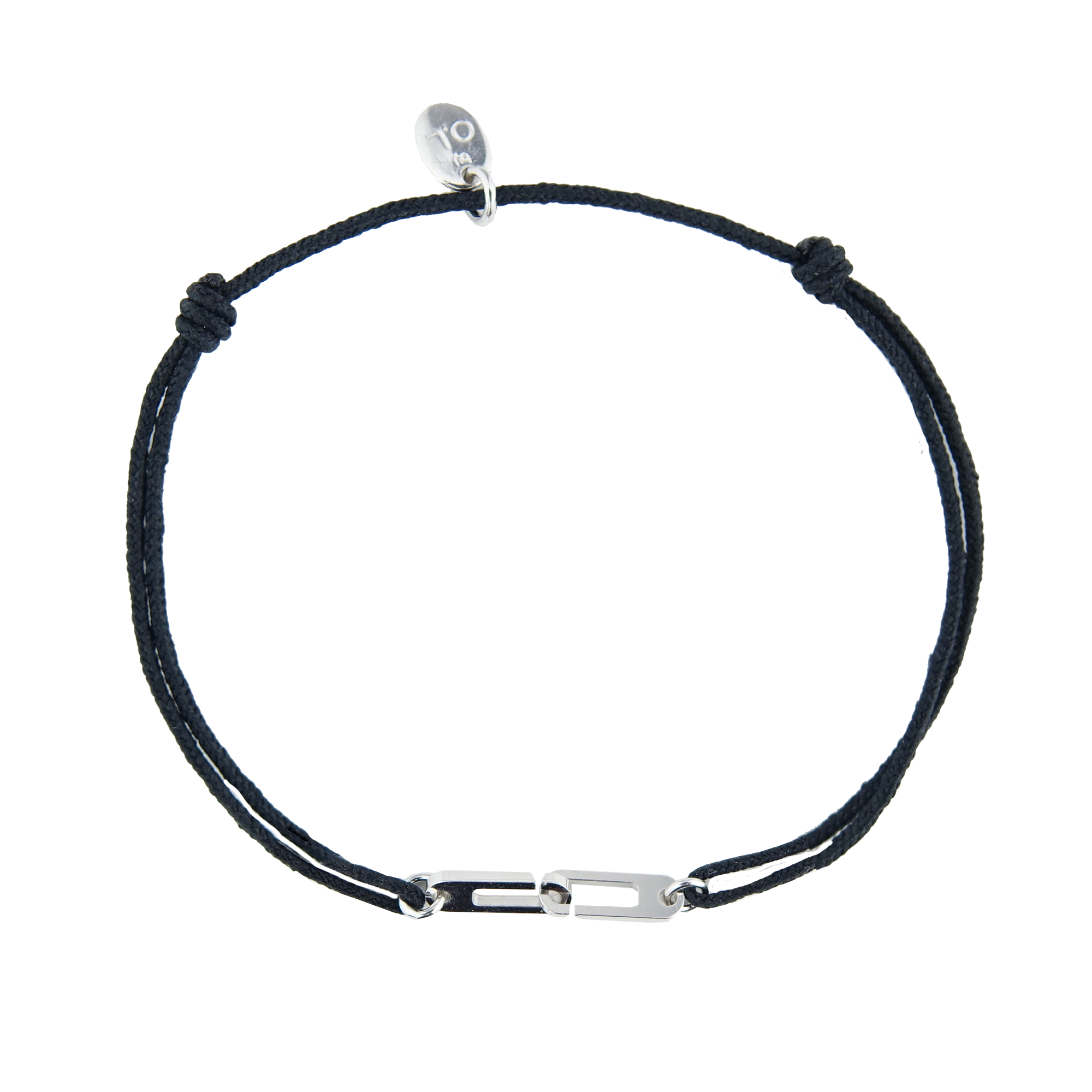 Bracelet Osmose Argent sur cordon au choix - Fermoir Small