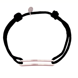 Bracelet Figaro slim XL sur cordon au choix - Vermeil rose