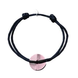 Bracelet Stephan lisse et guilloché rose