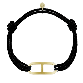 Bracelet Gaby brossé double cordon XL - Vermeil doré