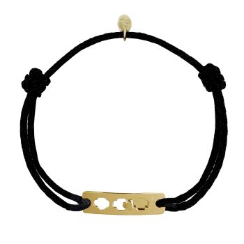 Bracelet France sur cordon - Vermeil doré
