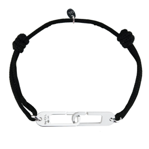 Bracelet Osmose Argent sur cordon au choix - Fermoir XL