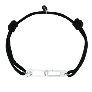 Bracelet Osmose Argent sur cordon ajustable au choix - Fermoir Large