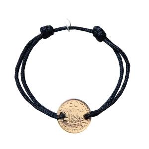 Bracelet Pièce 50 centimes Dorée