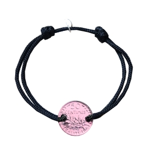 Bracelet Pièce 50 centimes Rose